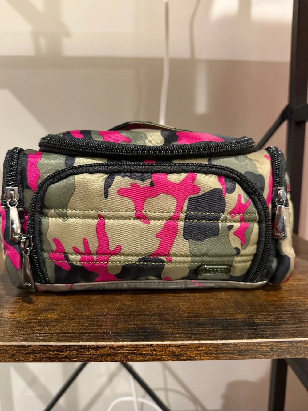 lug Pink and Green Camo Cosmetic Pouch - Picture 1 of 12